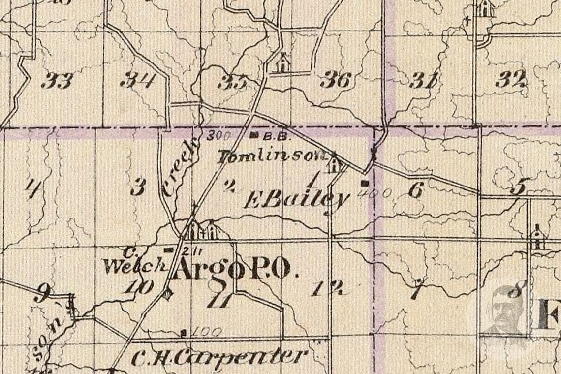 Vintage Carroll County IL Map 1876 Old Illinois Map Etsy