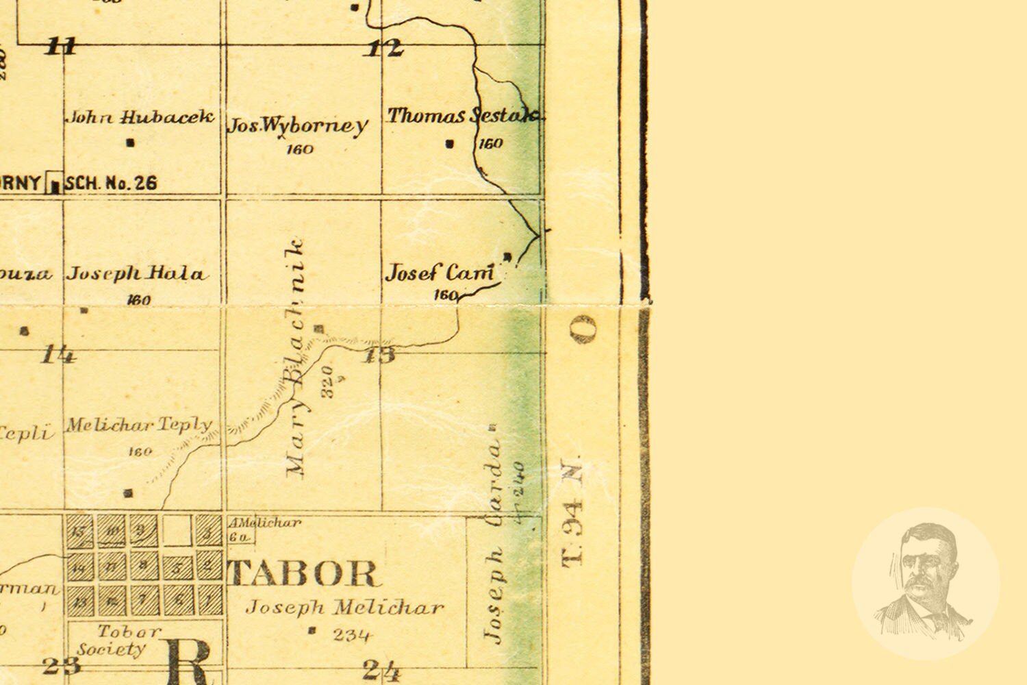 Vintage Bon Homme County Map 1893 Old Map of Bon Homme Etsy