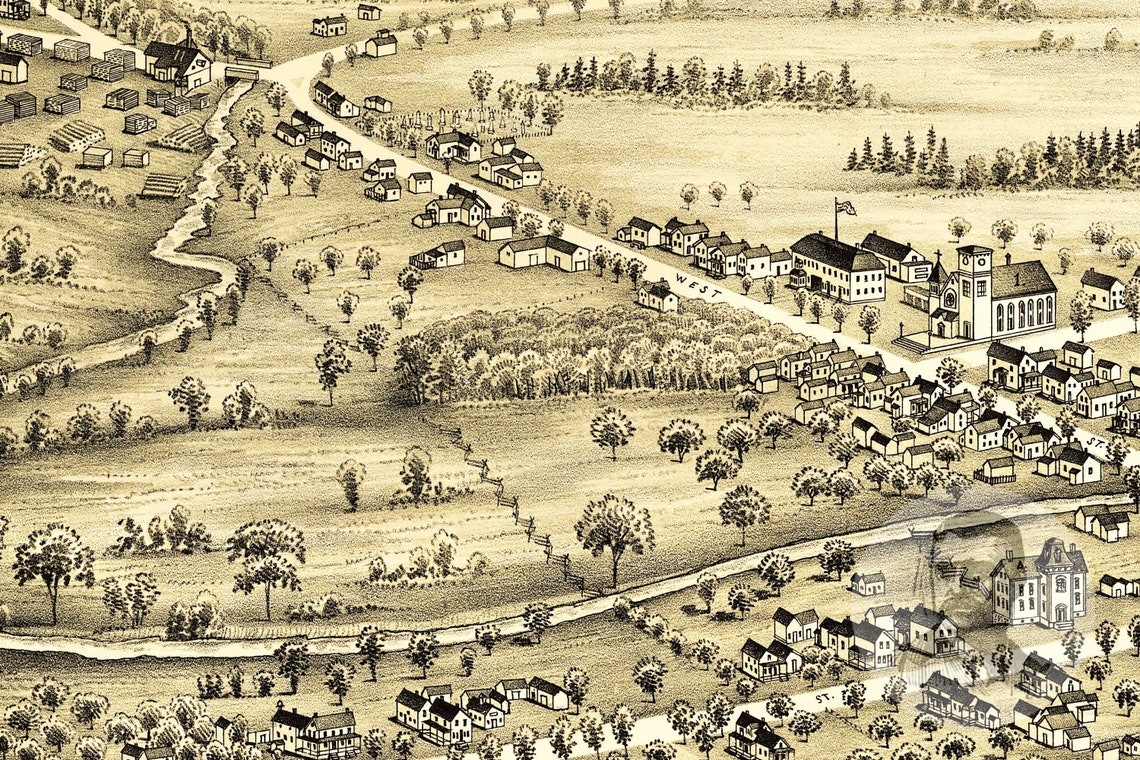 Vintage West Chazy Map 1899 Old Map of West Chazy New York Etsy