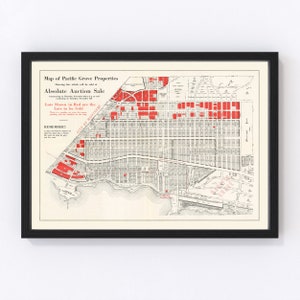 Pacific Grove Map 1919, Vintage Pacific Grove Map, Old Pacific Grove California Art, Wall Art Gift for Pacific Grove History Lovers Retro De
