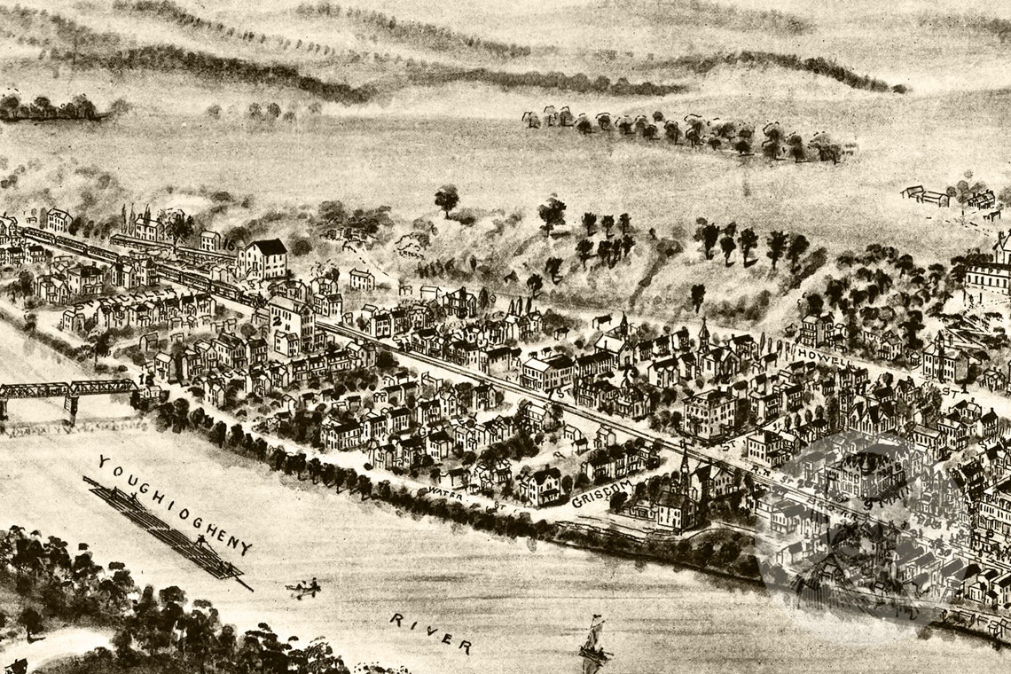 Vintage Dawson Map 1902 Old Map of Dawson Pennsylvania Etsy