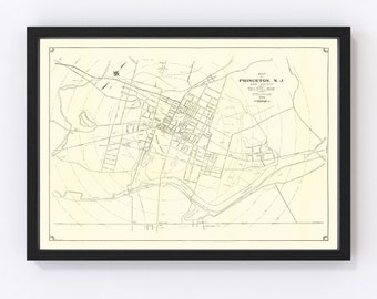 Vintage Princeton University Map: 1932 Pictorial Campus Art - Etsy