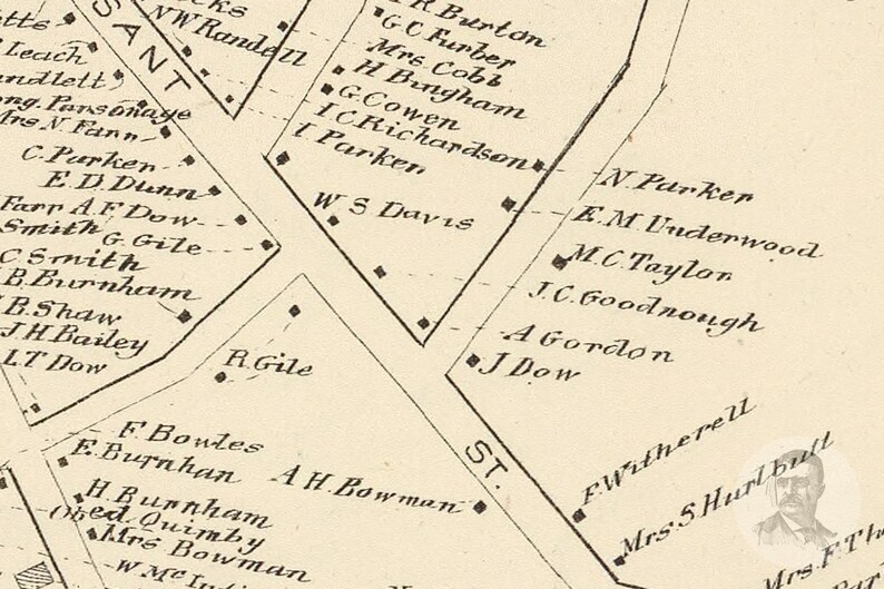 Vintage Littleton Map from 1892 Old New Hampshire Map Etsy