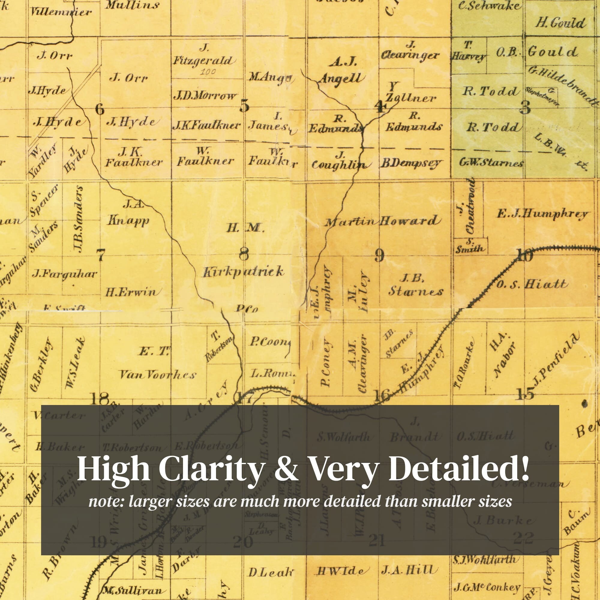 Leavenworth County Kansas Map 1894 Old Map of Leavenworth Etsy
