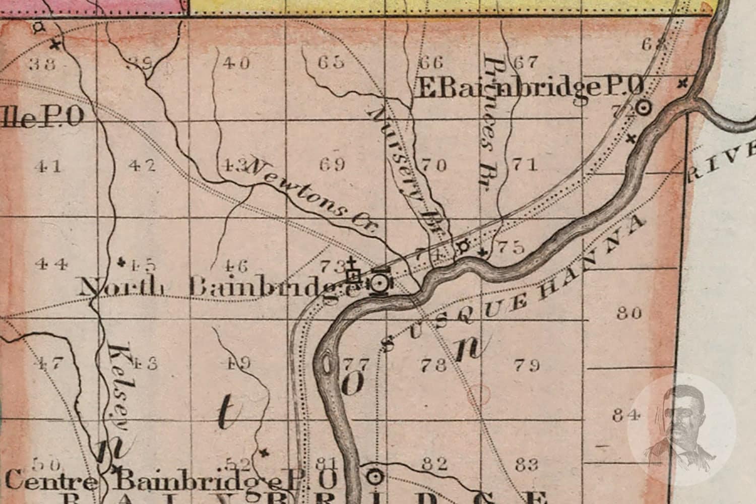 Vintage Chenango County NY Map 1840 Old New York Map Etsy