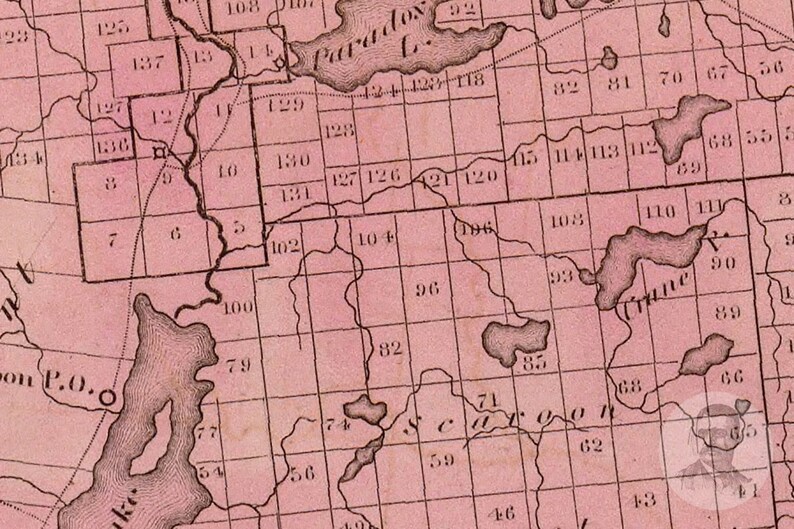 Vintage Essex County NY Map 1829 Old New York Map Etsy