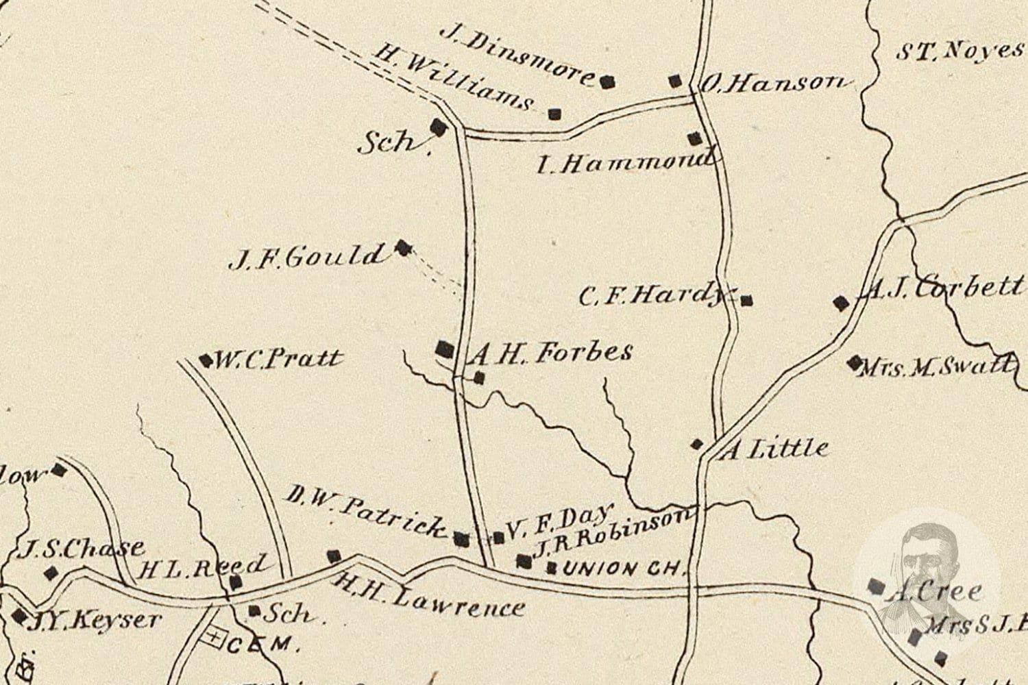 Vintage Colebrook Map from 1892 Old New Hampshire Map Etsy