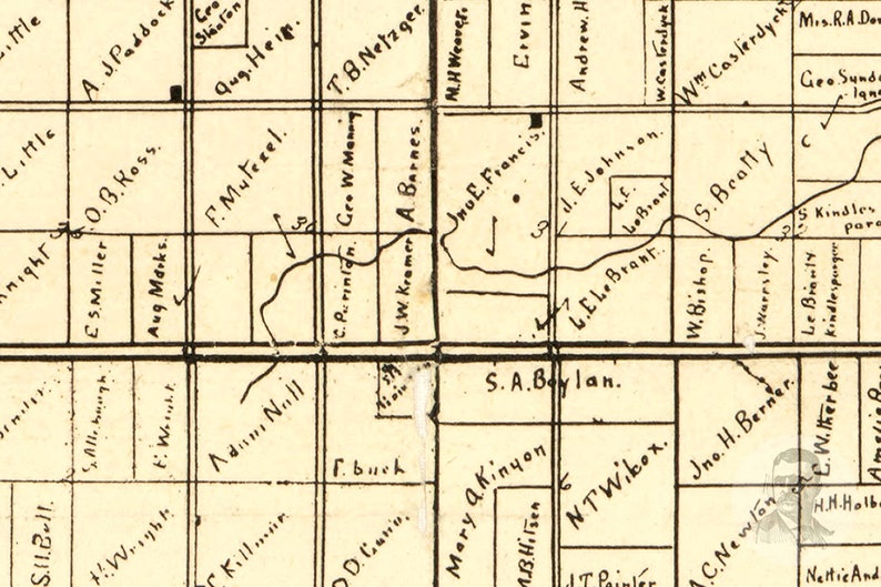 Vintage Clay County Map 1896 Old Map of Clay County Iowa Etsy