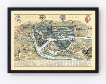 Liege Map 1649, Vintage Liege Map, Old Liege Art, Wall Art Gift for Liege History Lovers Retro Decor