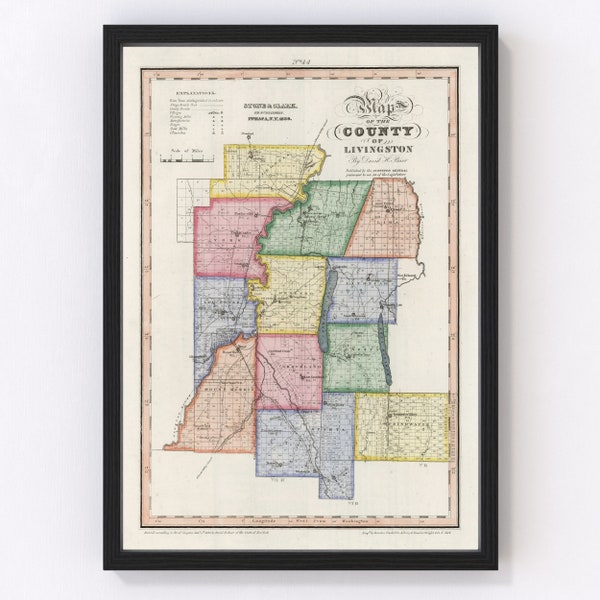 Geneseo New York Map Etsy