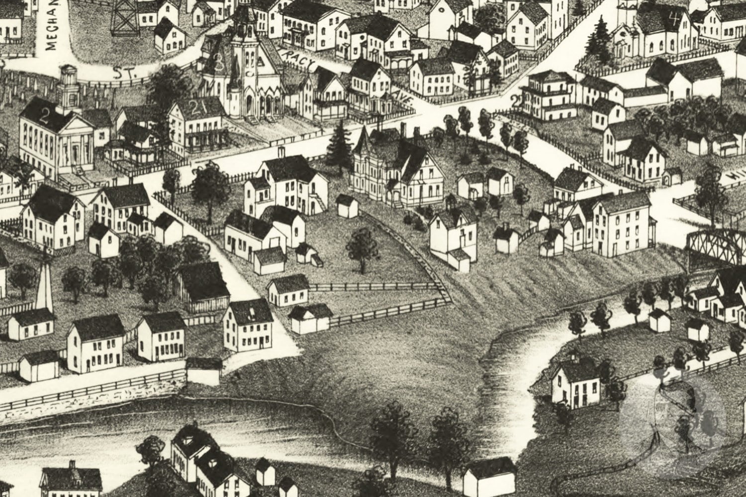 Vintage Jewett City Map 1889 Old Jewett City Connecticut Etsy