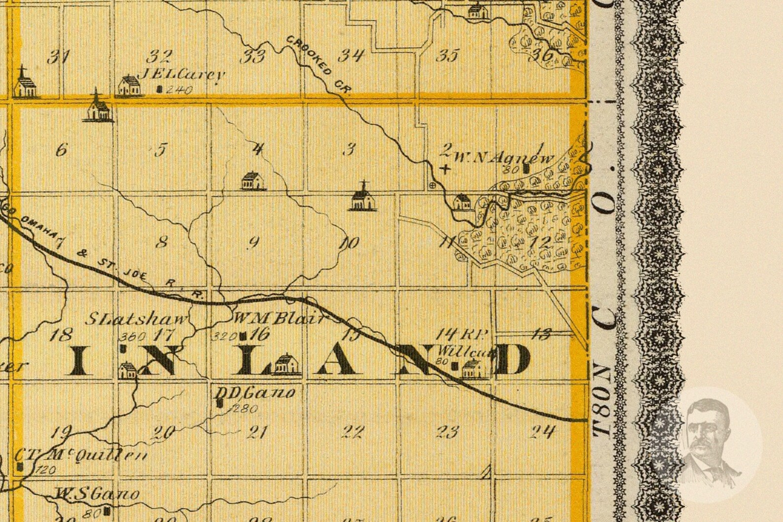 Vintage Cedar County IA Map 1875 Old Iowa Map Historical Etsy