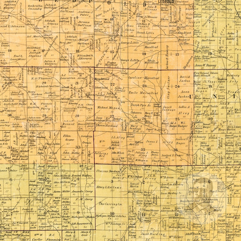 Perry County Indiana Vintage Map From 1894 Old County Map Etsy