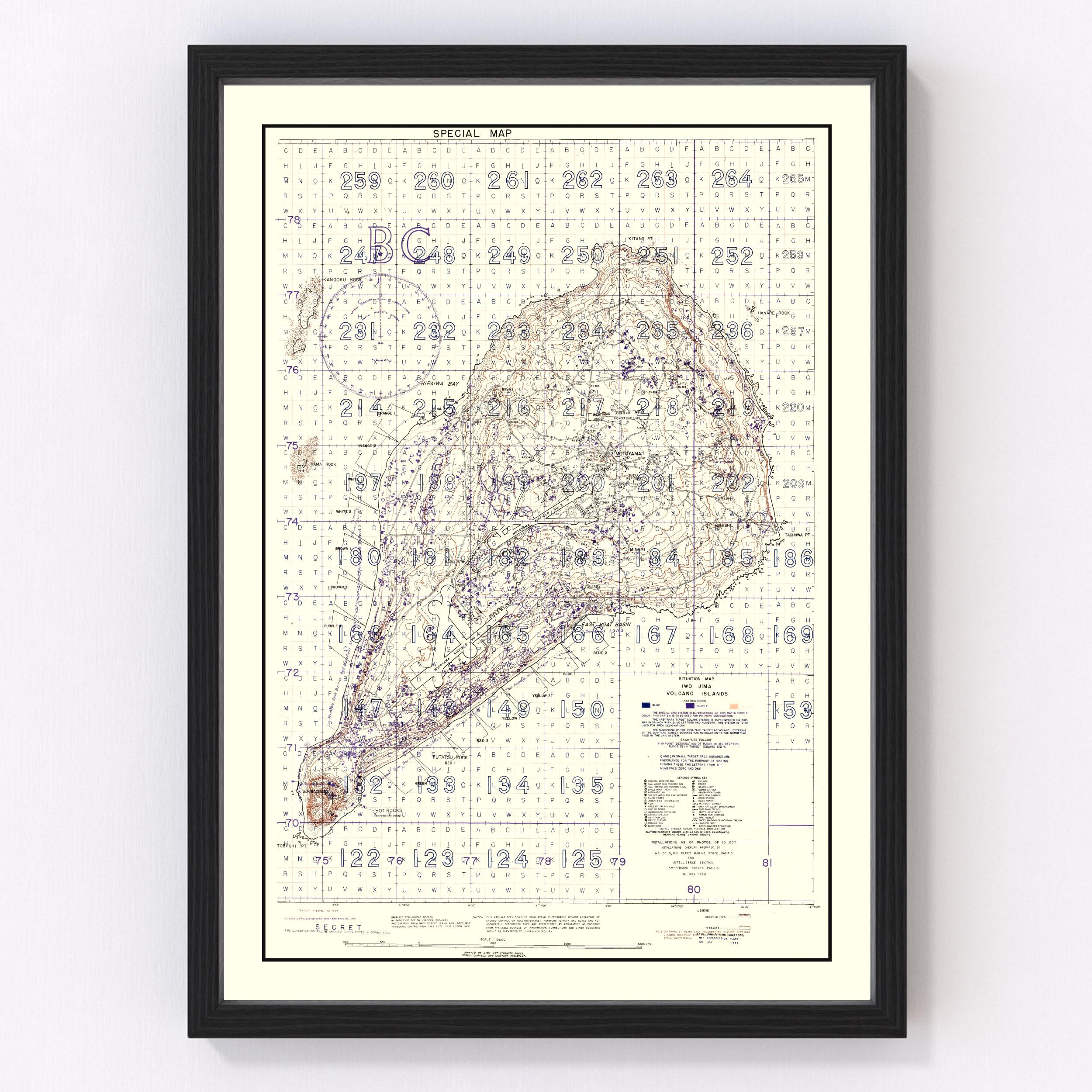 Japan Map 1944, Vintage Japan Map, Old Japan Art, Wall Art Gift for ...