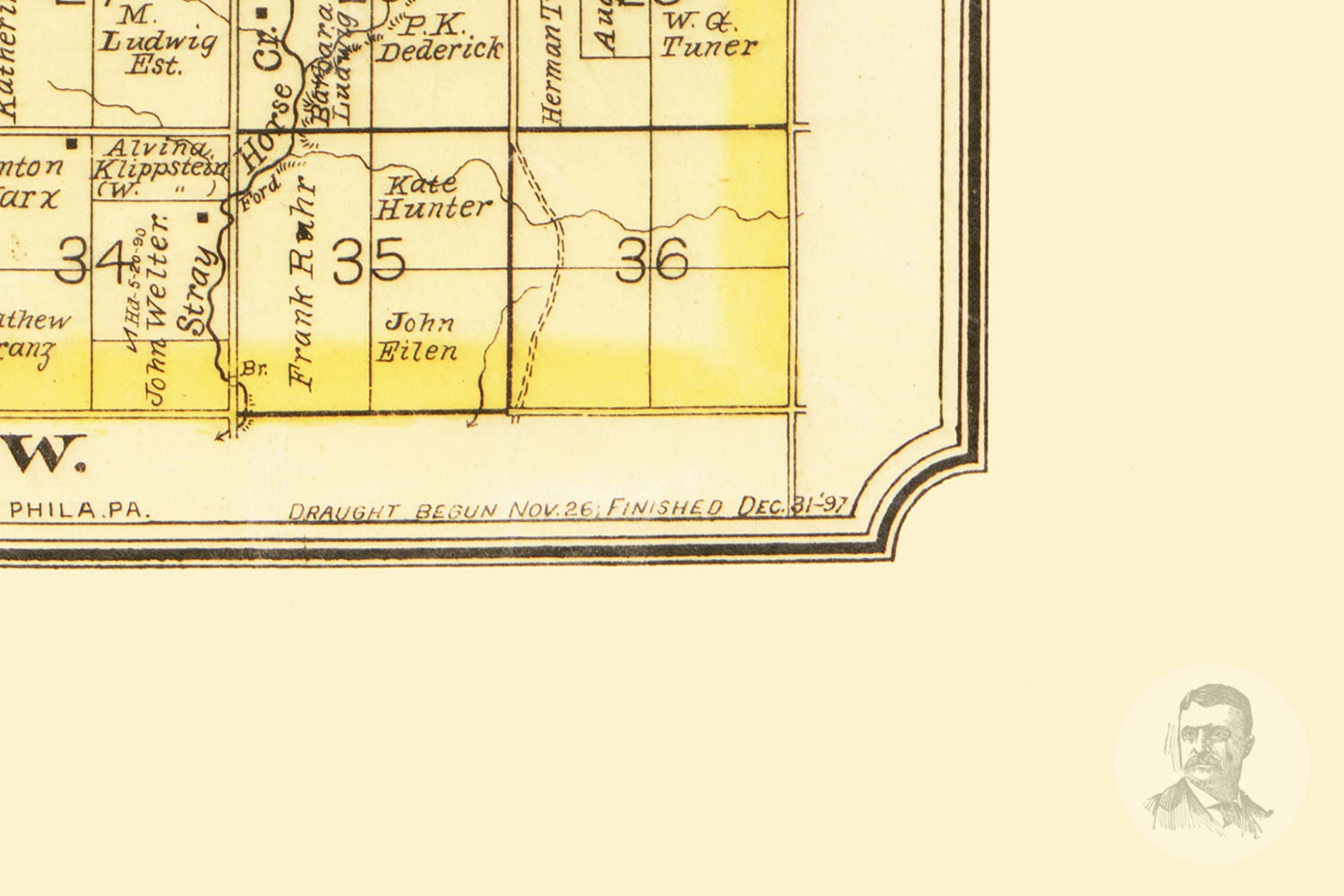 Vintage Codington County Map 1898 Old Map of Codington Etsy