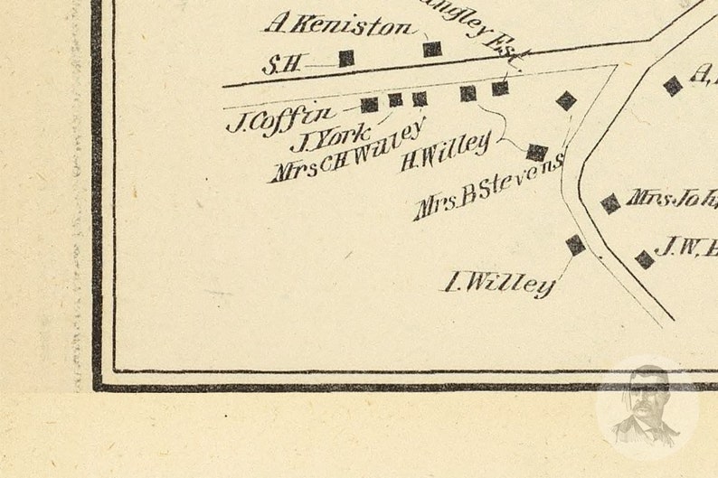 Vintage Durham Map from 1892 Old New Hampshire Map Historic Etsy