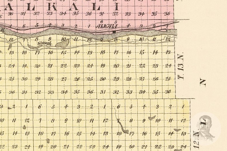 Vintage Keith County NE Map 1885 Old Nebraska Map Etsy