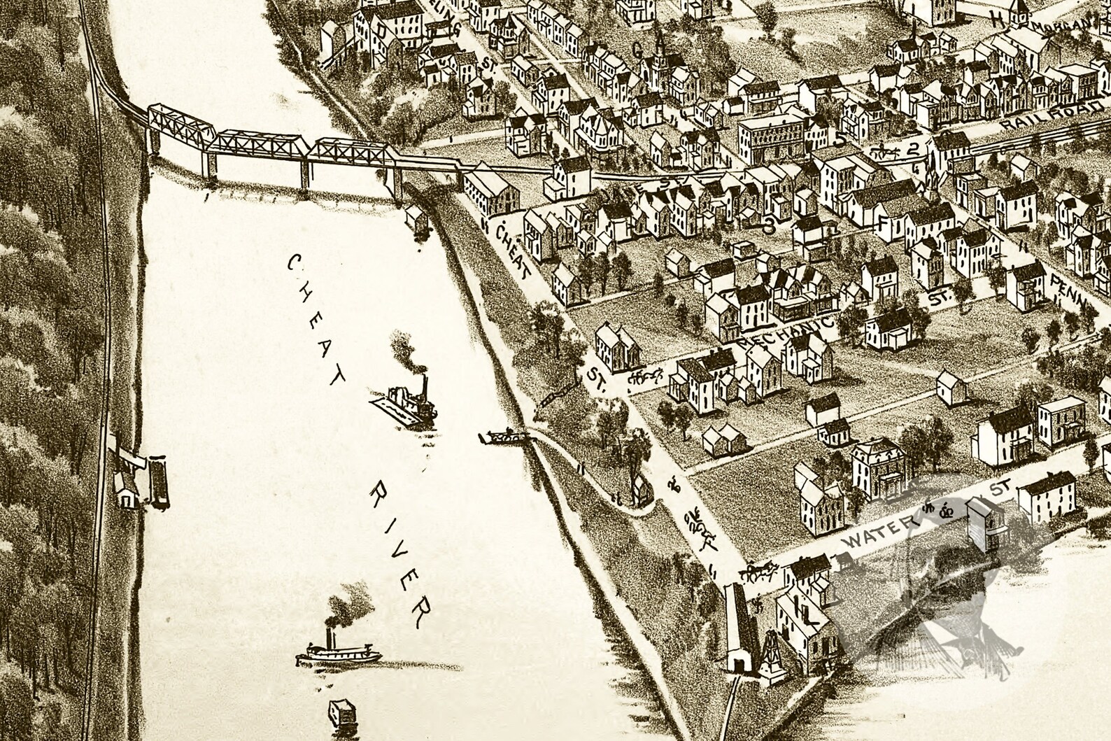 Vintage Point Marion Map 1902 Old Map of Point Marion Etsy