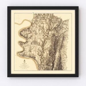 Virginia Map 1869, Vintage Virginia Map, Old Virginia Art, Wall Art Gift for Virginia History Lovers Retro Decor