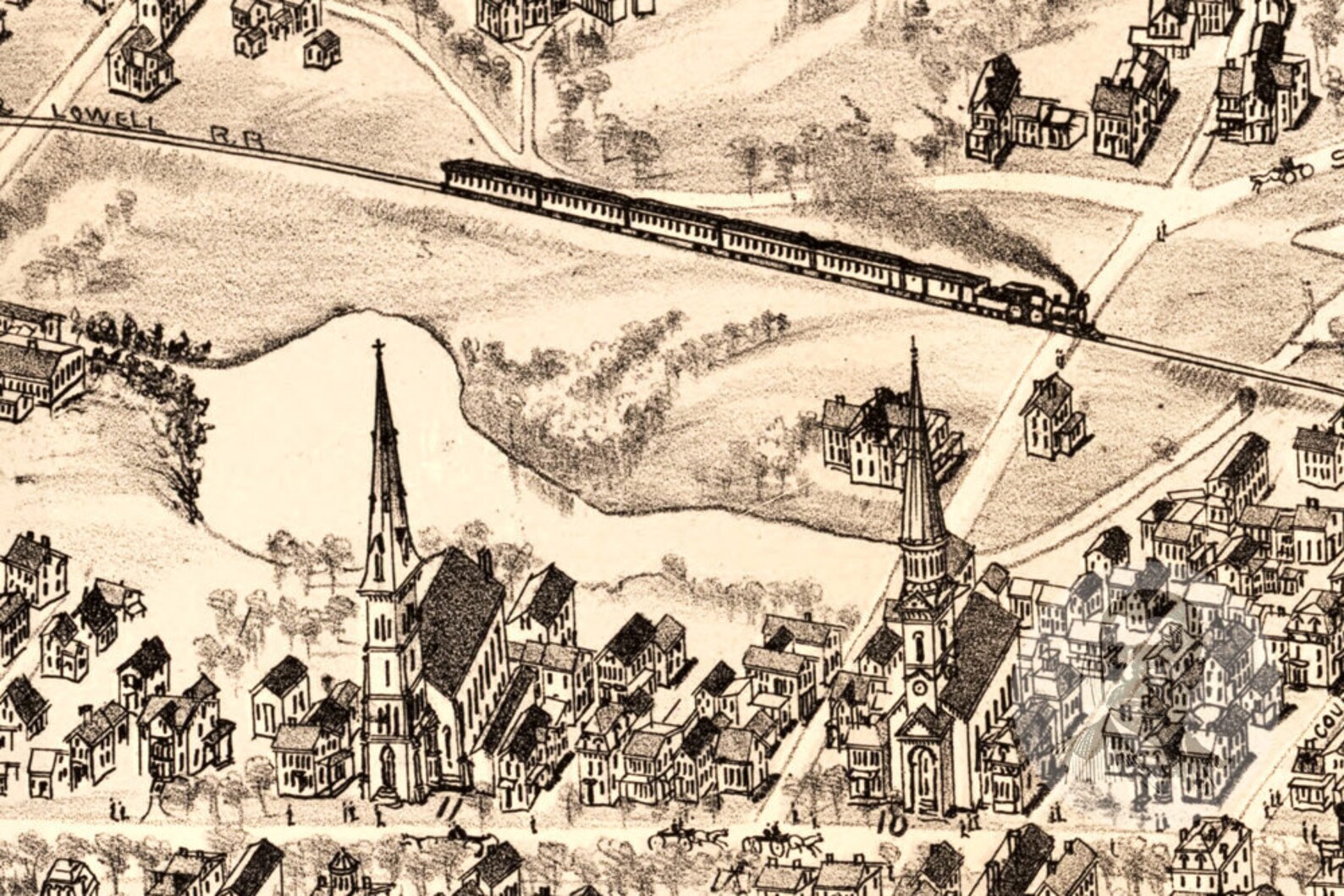 Vintage Arlington Mapa 1884 Mapa antiguo de Arlington Etsy