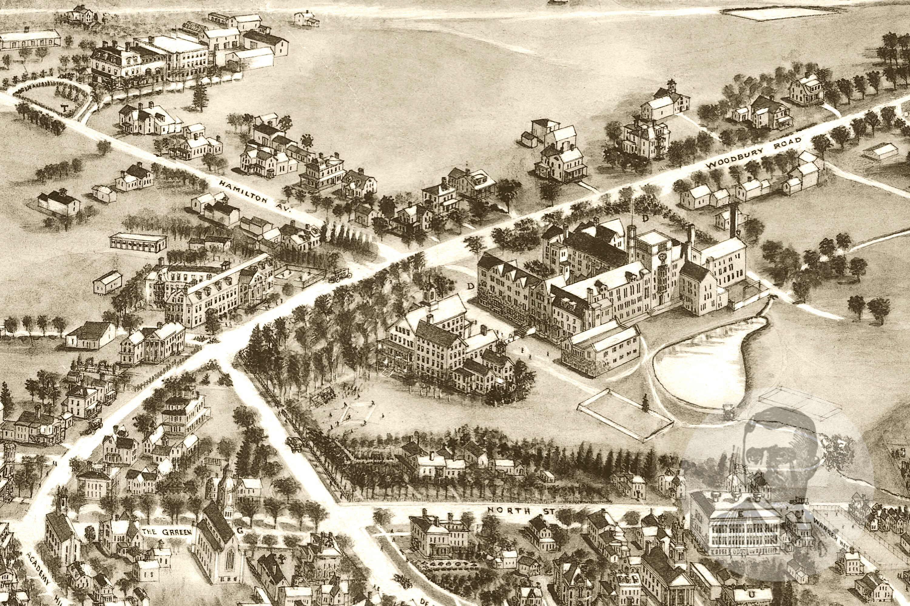 Vintage Watertown Map 1918 Old Map of Watertown Connecticut Etsy