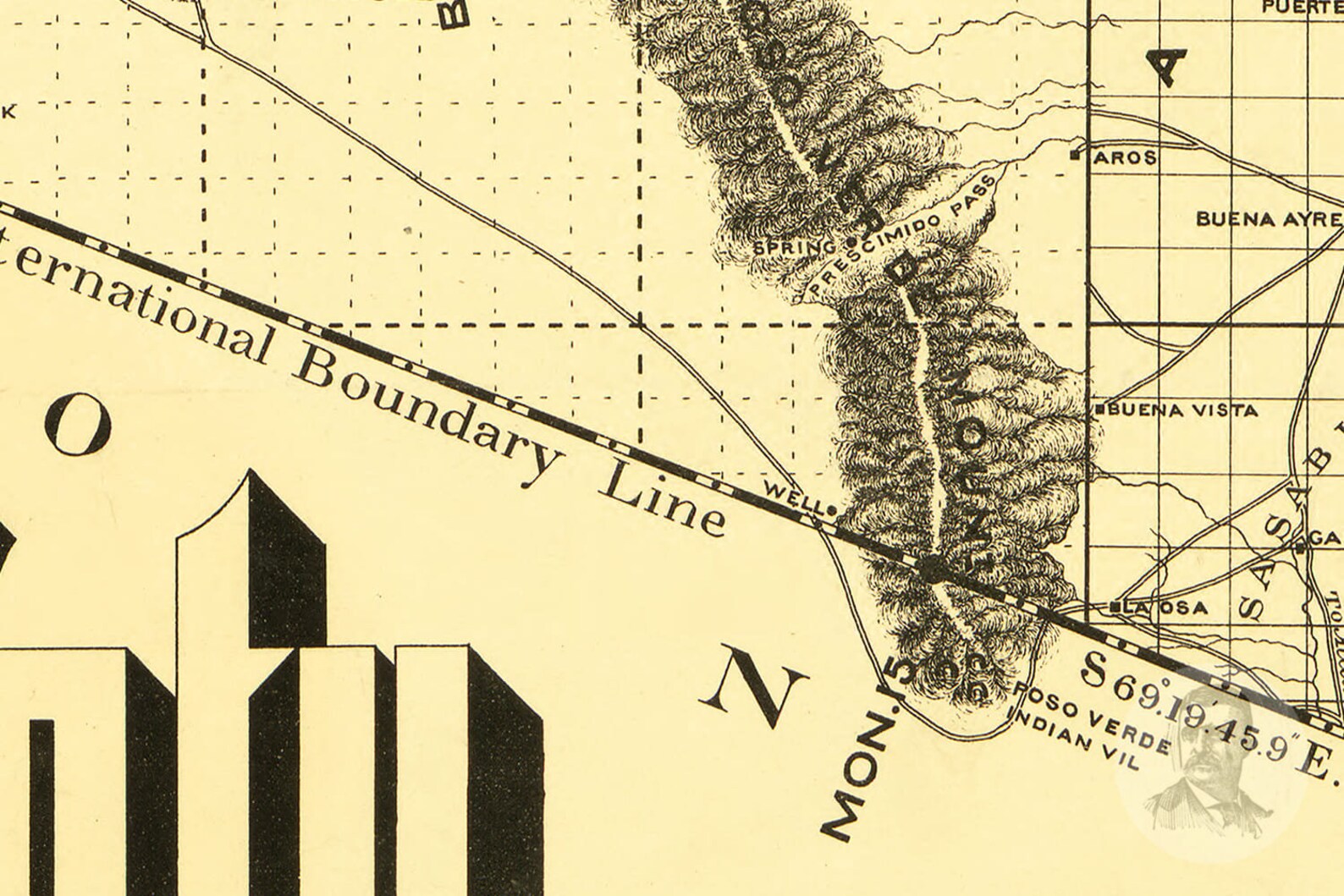 Vintage Pima County Map 1893 Old Map of Pima County Arizona  Etsy