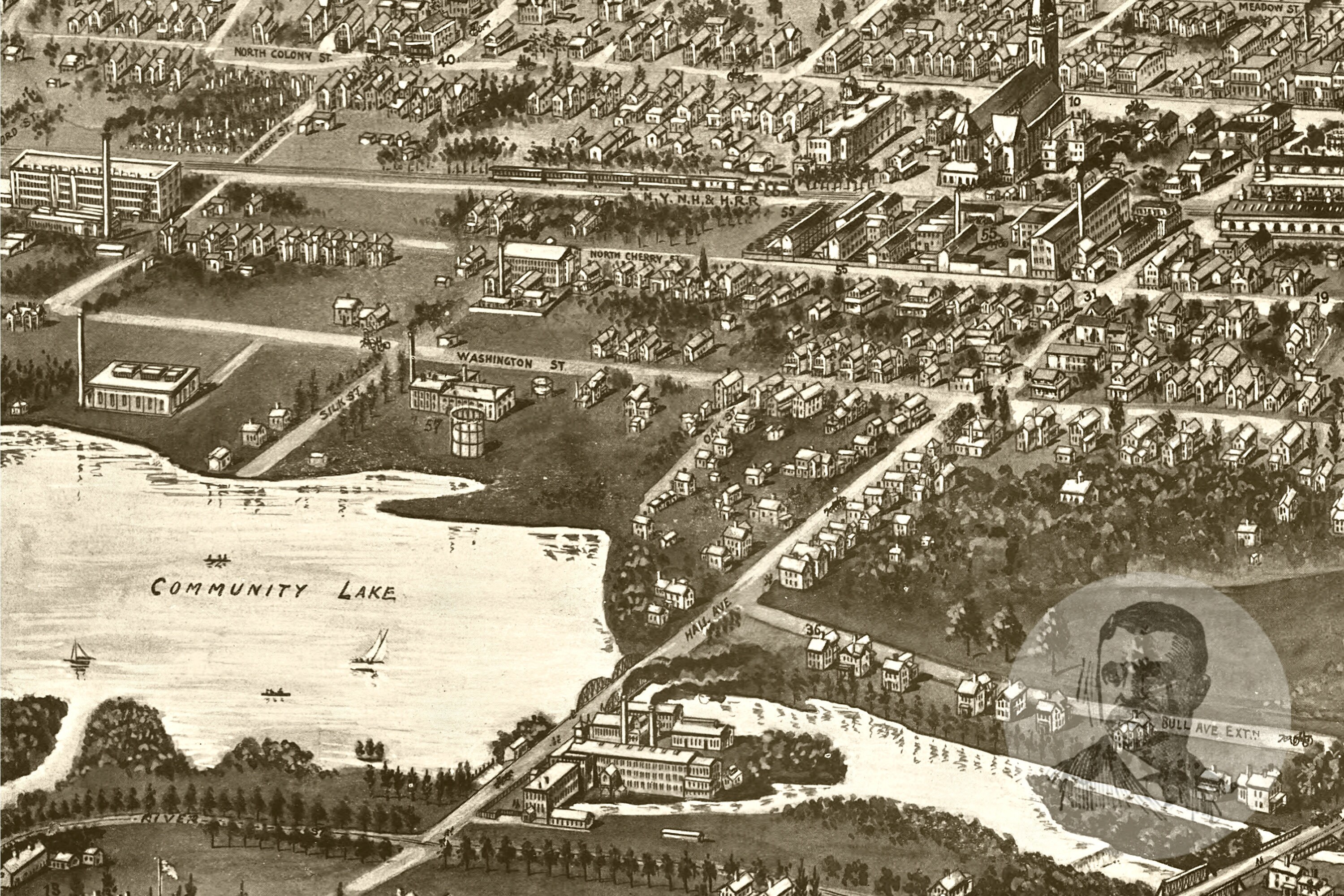 Vintage Wallingford Map 1905 Old Map of Wallingford Etsy