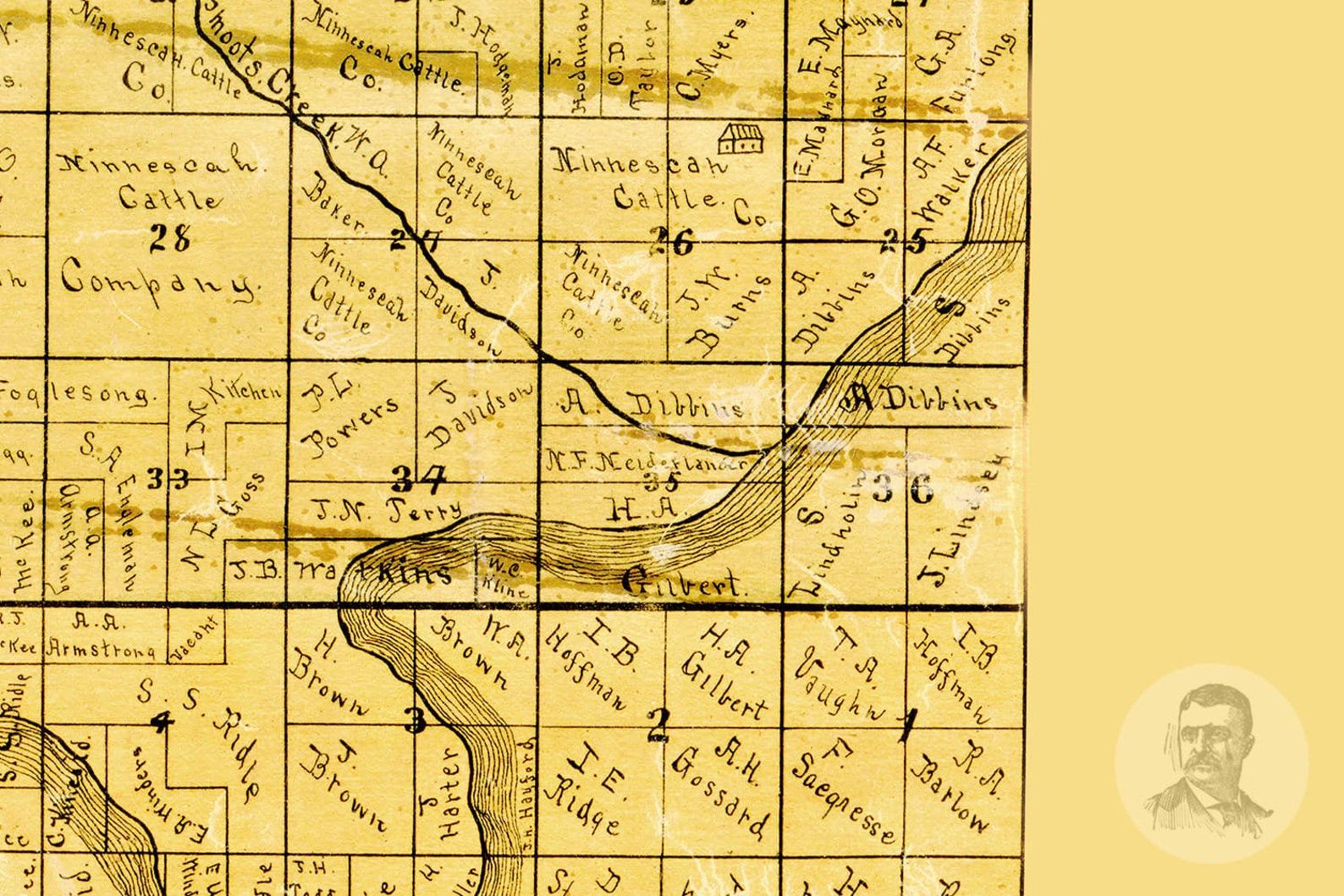 Vintage Kingman County Map 1887 Old Map of Kingman County Etsy