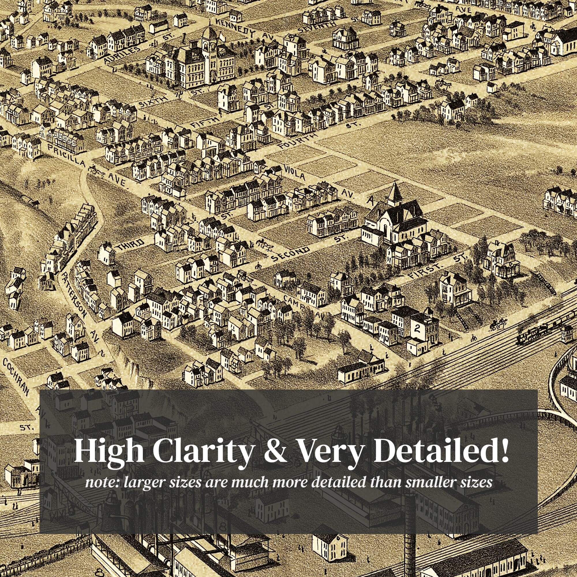 Duquesne Map 1897 Old Map of Duquesne Pennsylvania Art Etsy UK