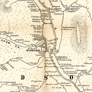 Vintage Broome County Map 1855 Old Map of Broome County New | Etsy