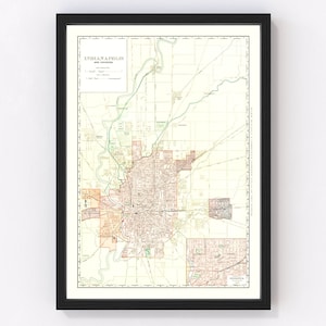 Indianapolis Map 1899, Vintage Indianapolis Map, Old Indianapolis Indiana Art, Wall Art Gift for Indianapolis History Lovers Retro Decor