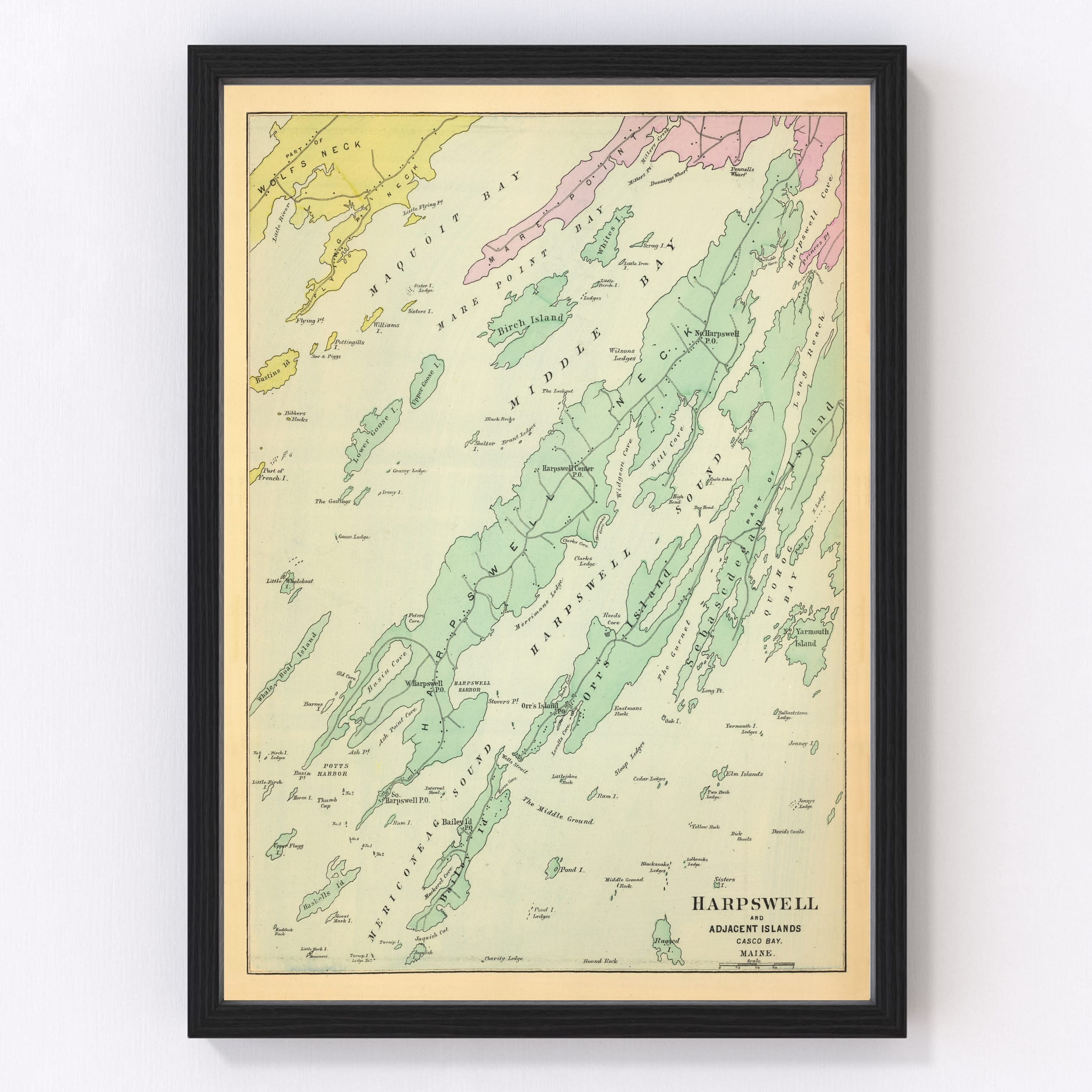 Harpswell Map 1894 Old Map of Harpswell Maine Art Vintage Etsy Israel