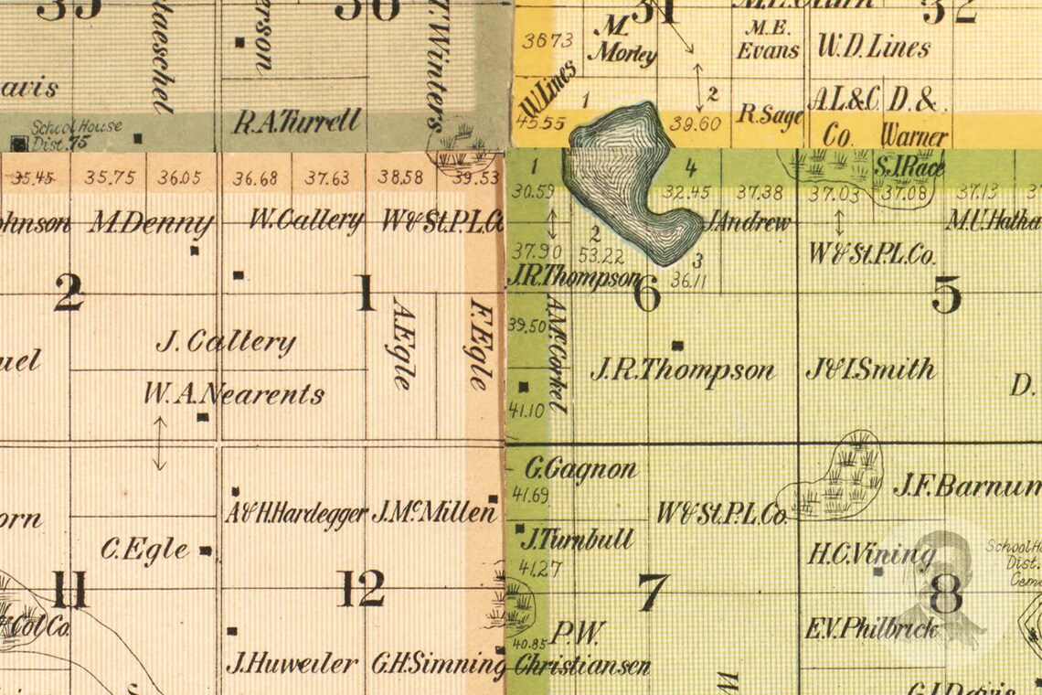 Vintage Redwood County Map 1898 Old Map of Redwood County Etsy