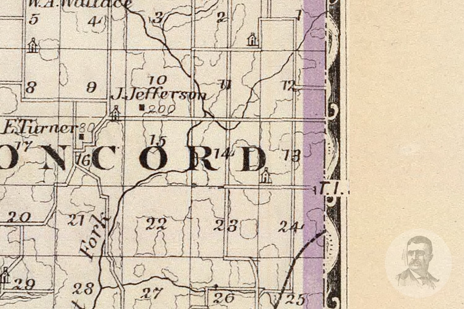 Vintage Adams County IL Map 1876 Old Illinois Map Etsy
