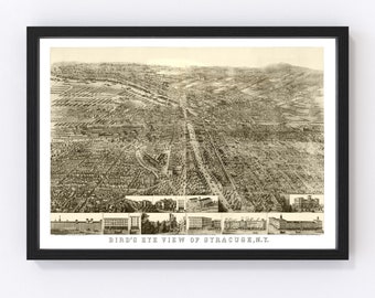 Old Syracuse Map Etsy