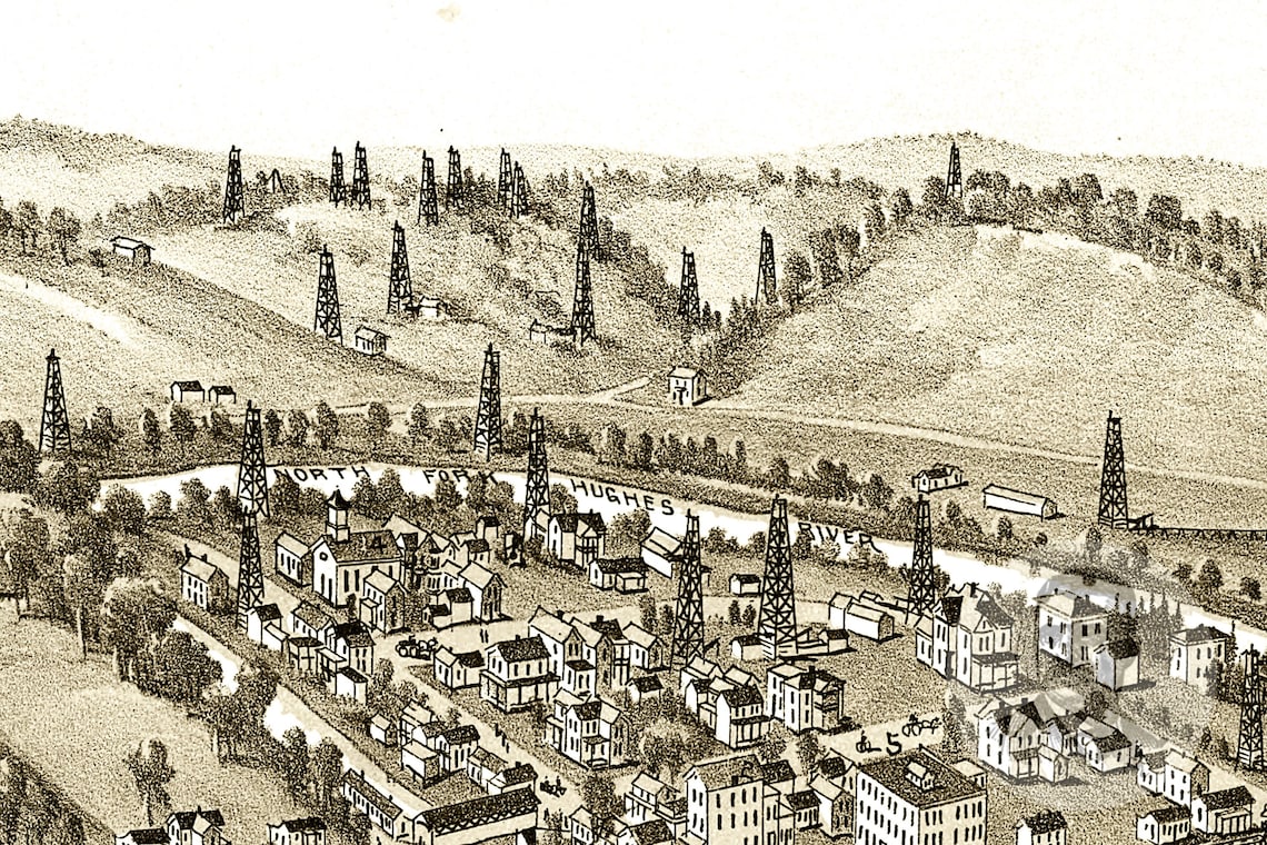 Vintage Cairo Map 1899 Old Map of Cairo West Virginia Etsy