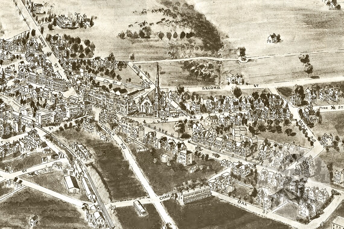 Vintage Oxford Map 1907 Old Map of Oxford Pennsylvania Etsy