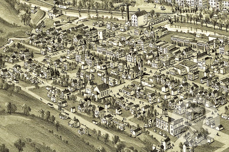 Vintage Weston Map 1900 Old Map of Weston West Virginia Etsy