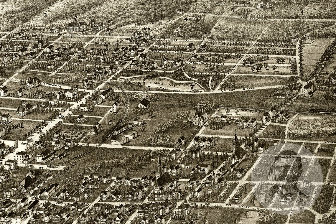 Vintage Atlantic Highlands Map 1894 Old Map of Atlantic Etsy