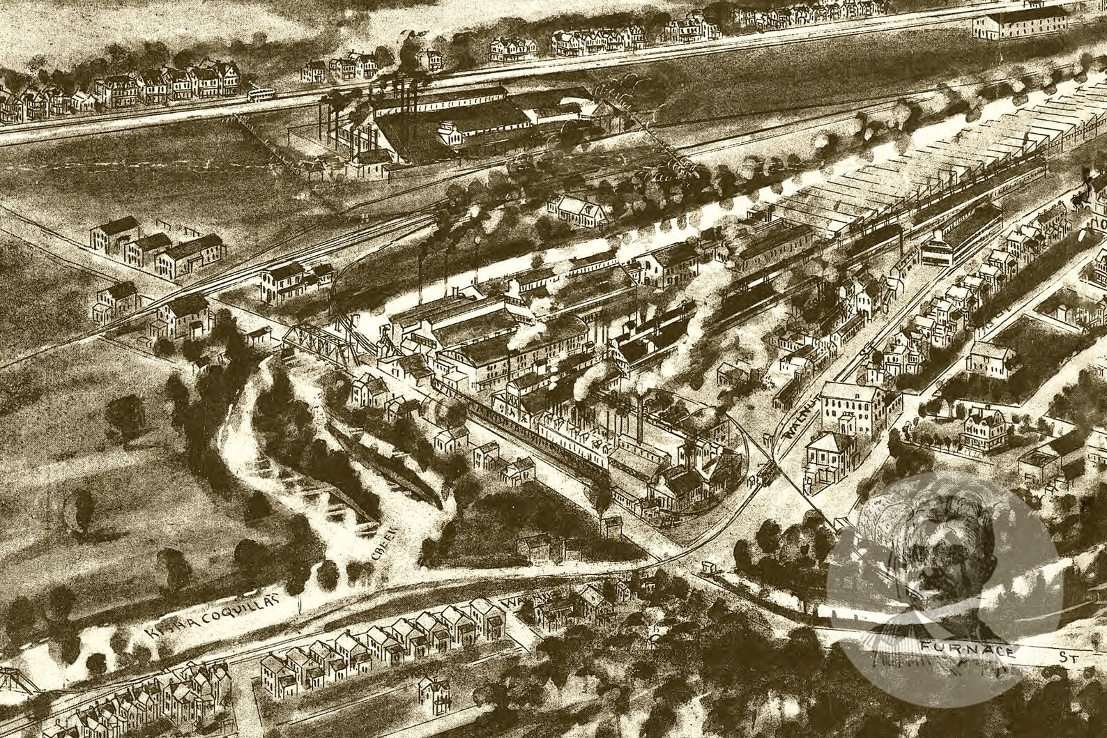 Vintage Burnham Map 1906 Old Map of Burnham Pennsylvania Etsy