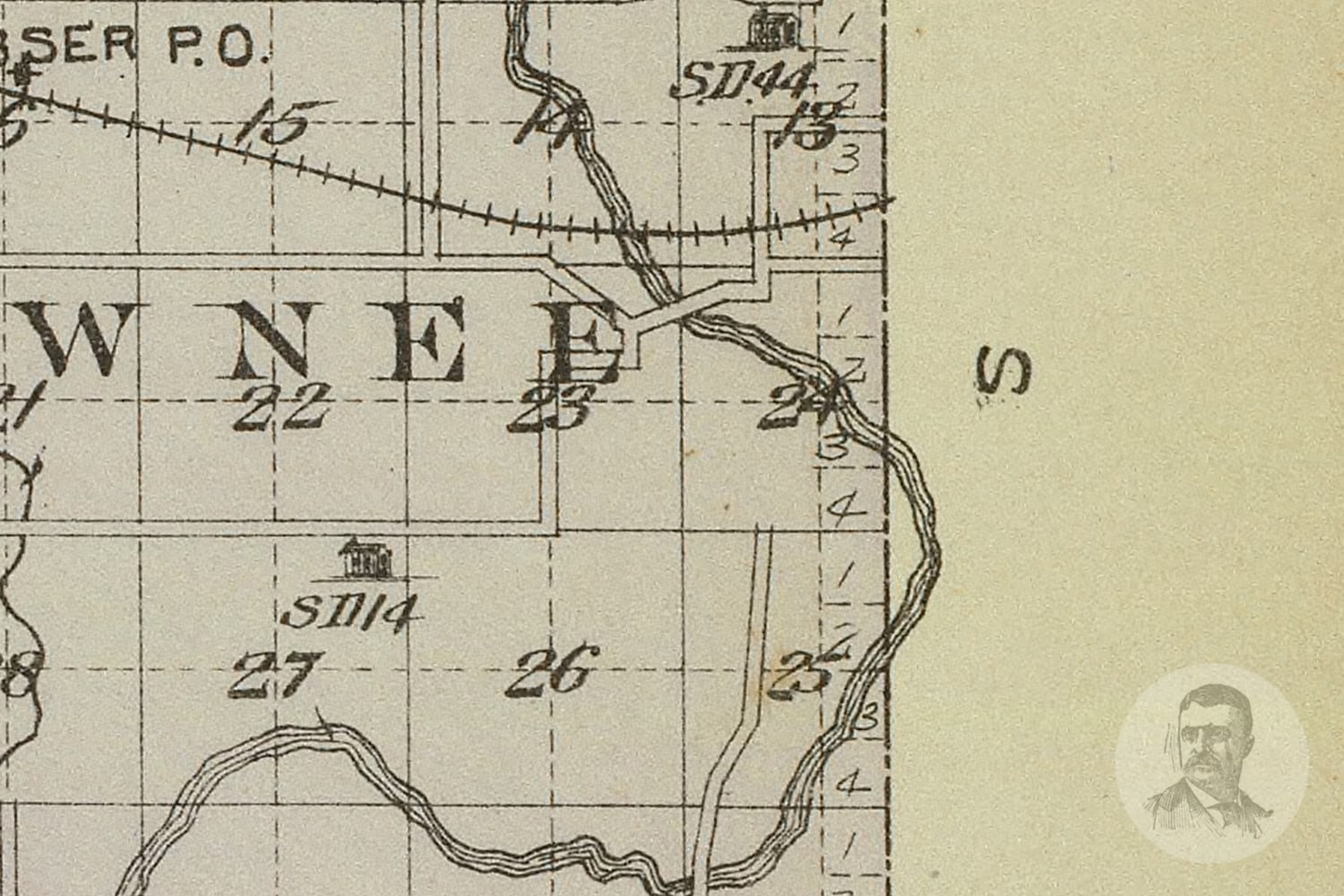 Vintage Cherokee County KS Map 1887 Old Kansas Map Etsy
