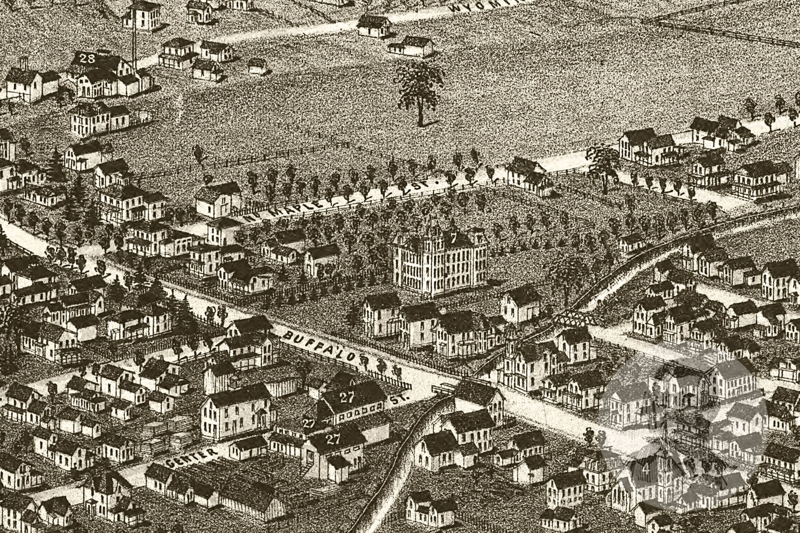 Vintage Warsaw Map 1885 Old Map of Warsaw New York Etsy