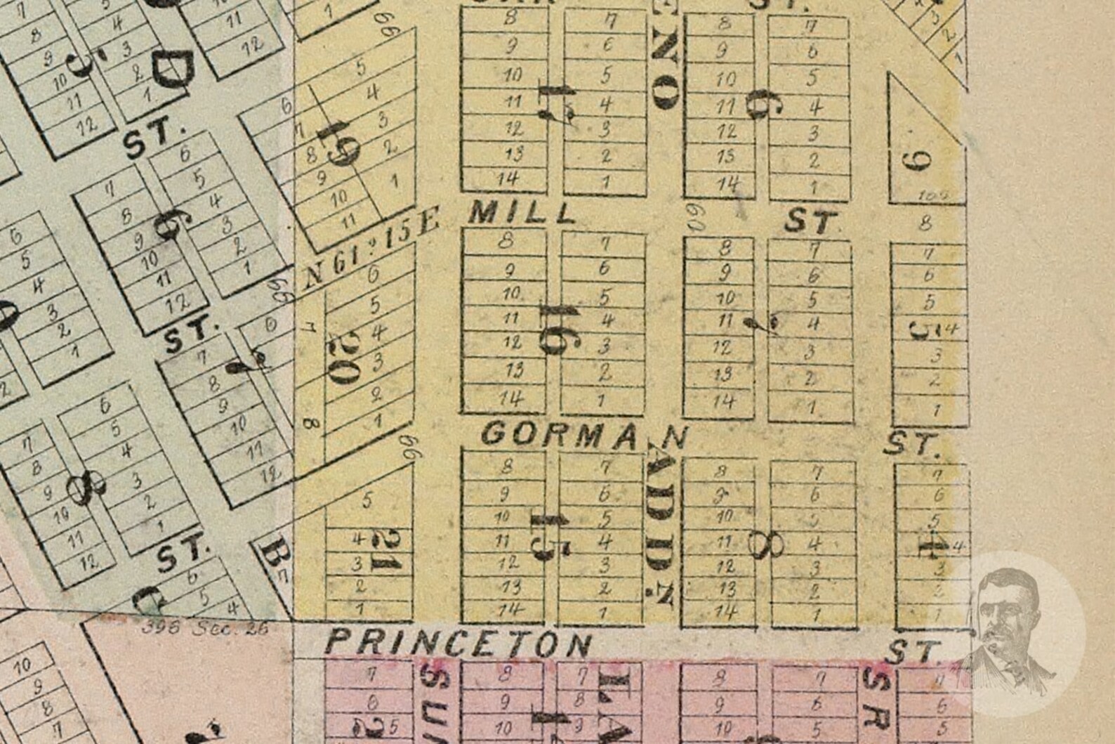 Vintage Sauk Centre Map from 1874 Old Minnesota Map Etsy