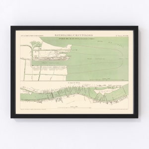 Jakarta Map 1888, Vintage Jakarta Map, Old Jakarta Art, Wall Art Gift for Jakarta History Lovers Retro Decor