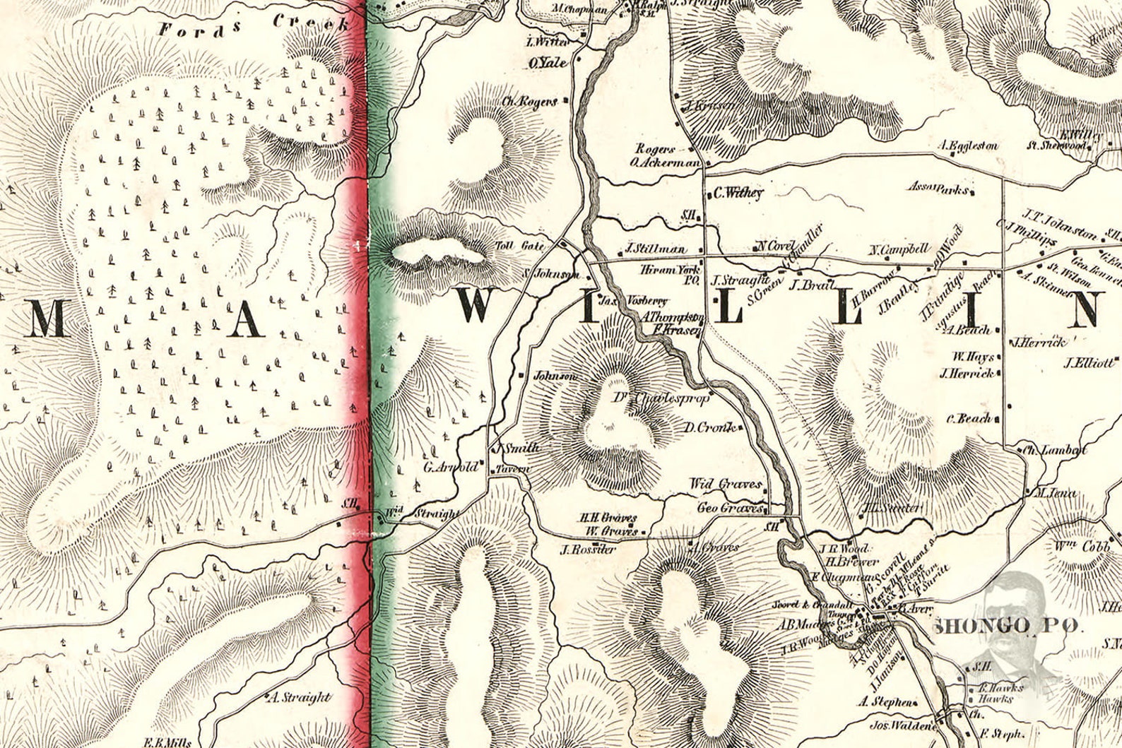 Vintage Allegany County Map 1856 Old Map of Allegany County Etsy