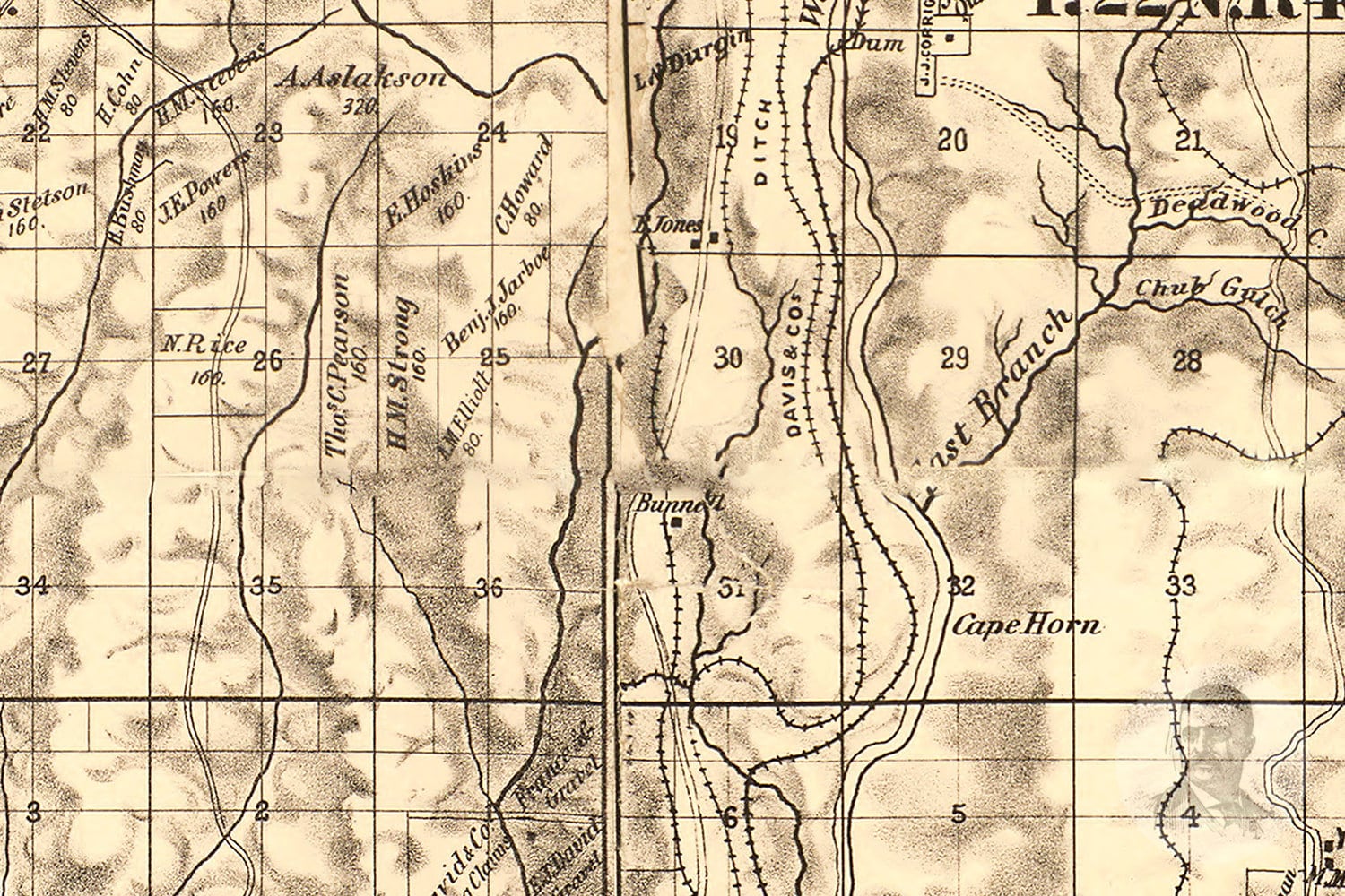 Vintage Butte County Map 1877 Old Map of Butte County | Etsy