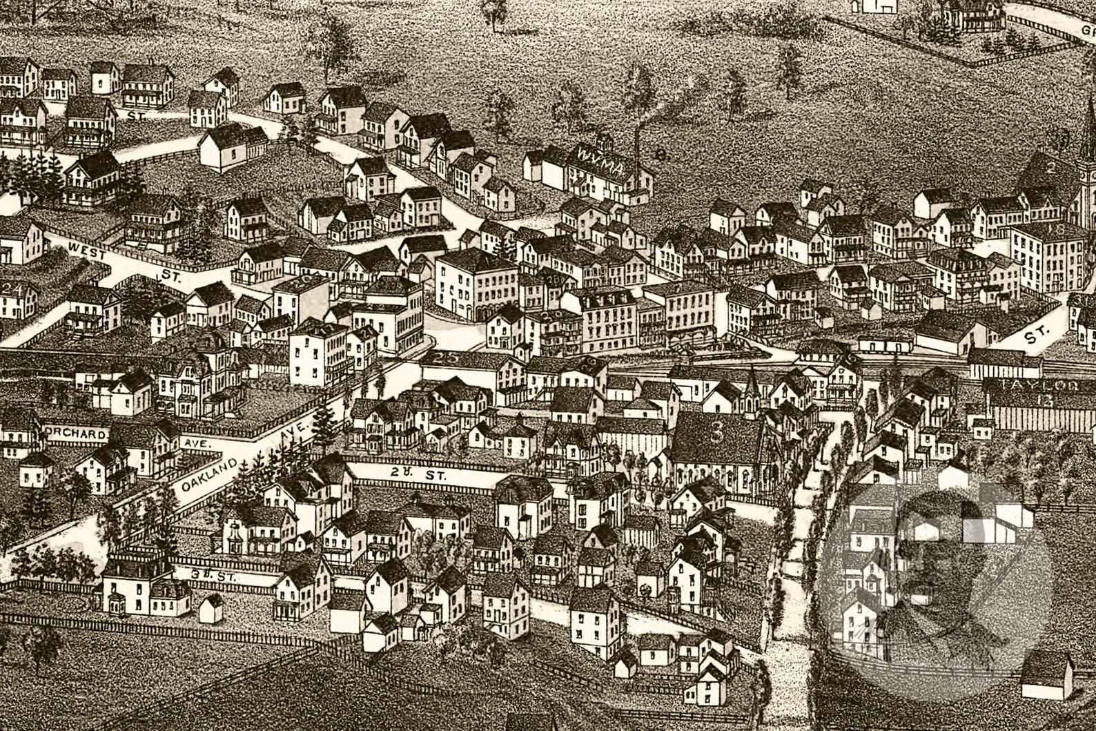 Vintage Warwick Map 1887 Old Map of Warwick New York  Etsy