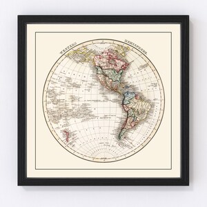 World Map 1832, Vintage World Map, Old World Art, Wall Art Gift for World History Lovers Retro Decor