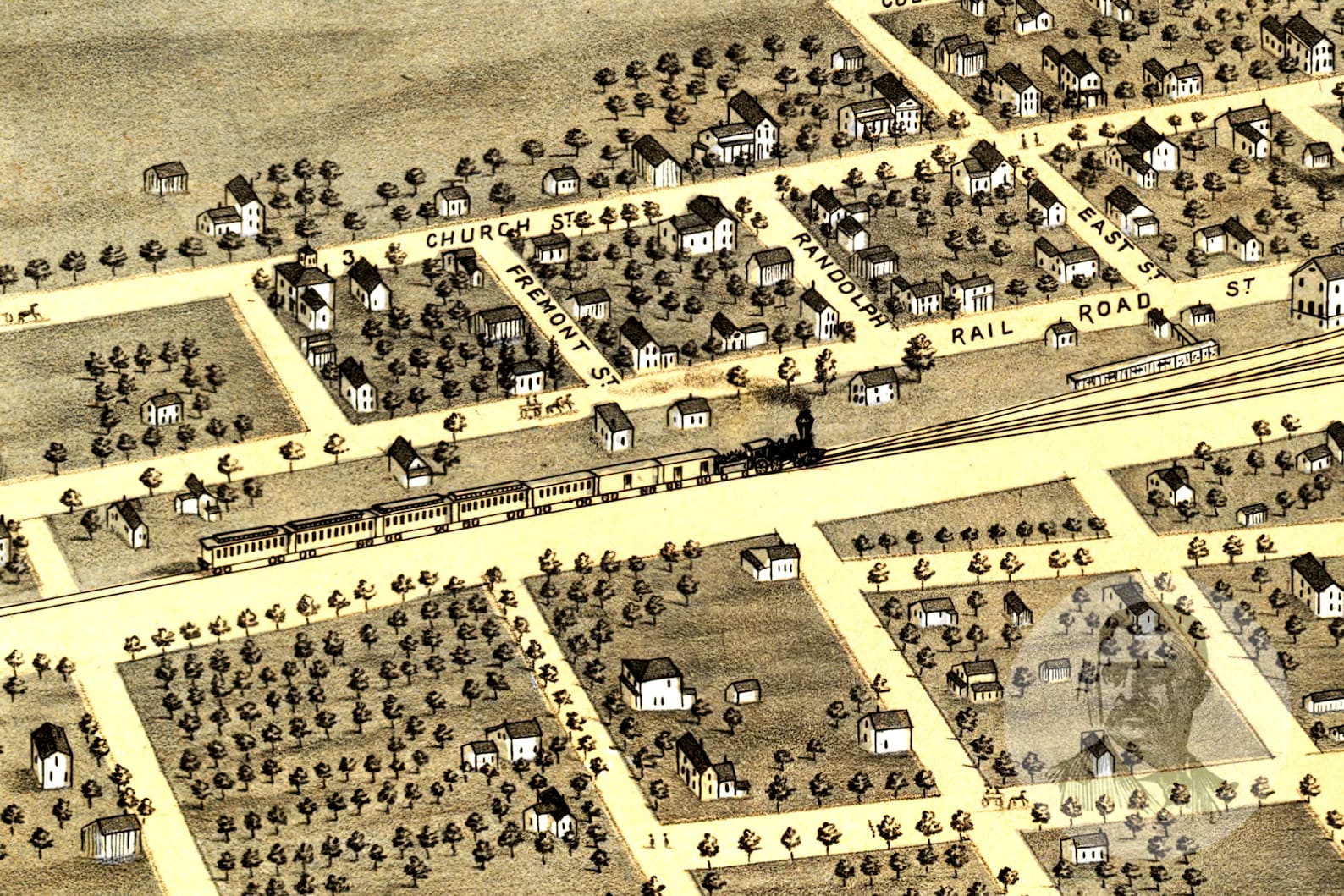 Vintage Sandwich Map 1869 Old Map of Sandwich Illinois Etsy