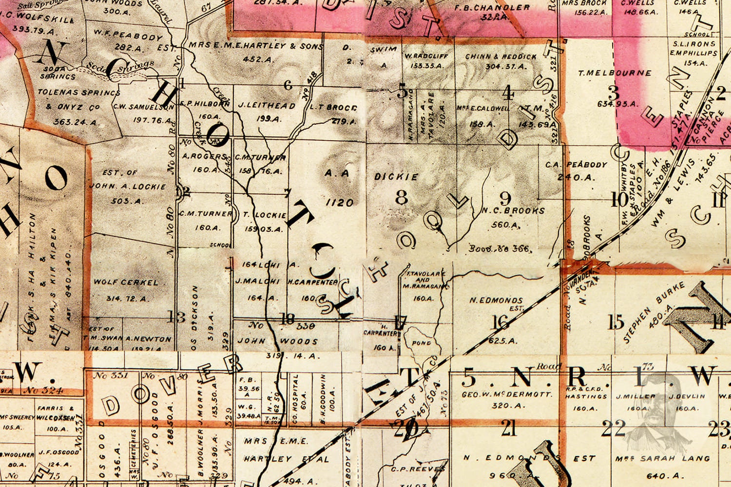Vintage Solano County Map 1890 Old Map of Solano County Etsy